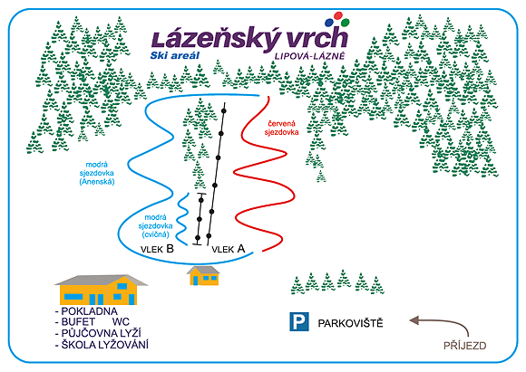 mapa ski arelu Lzesk vrch